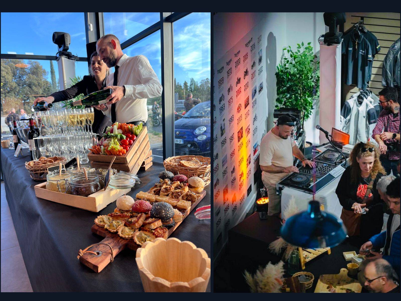Traiteur pour cocktail dinatoire inauguration de concession moto Sorgues Vaucluse