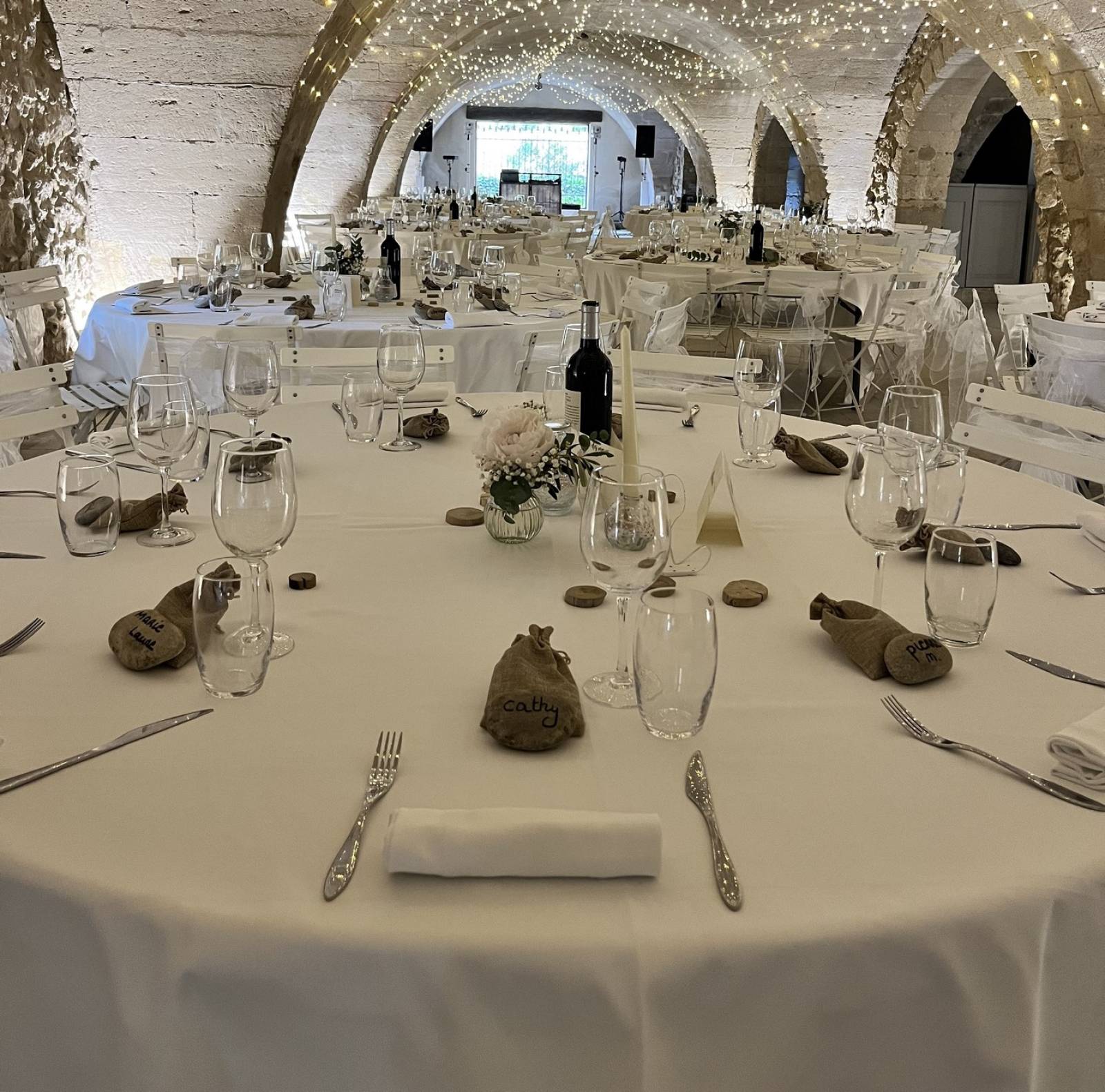 Repas semi gastronomique pour le mariage à Pujaut de Pierre et Marie, pour 150 personnes en 2019