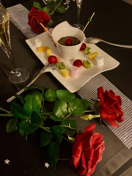 A partager, fondue au chocolat et ses fruits de saison