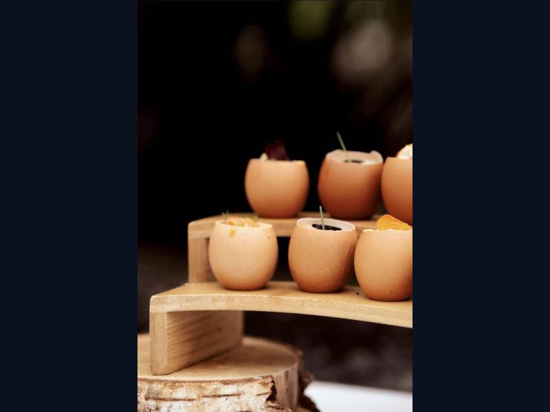 Mignardises en oeuf pour cocktail de mariage dans le Gard 