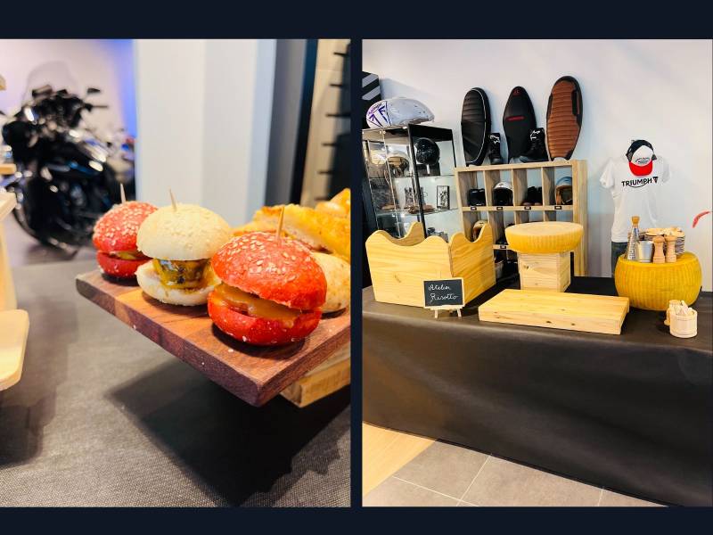 Cocktail dinatoire pour 500 personnes à Sorgues organisé pour l'inauguration du nouveau magasin de motos TRIUMPH